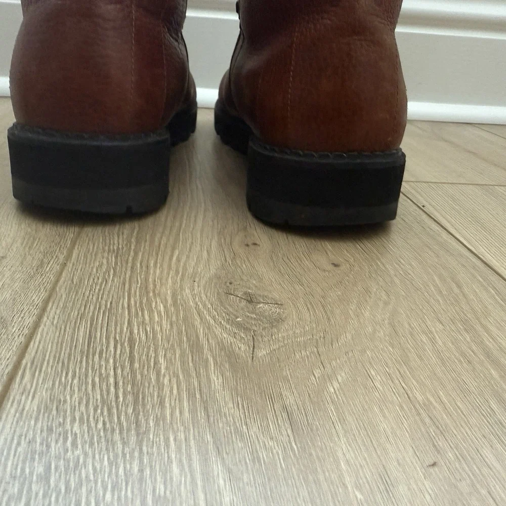 Kunzli Safari Plus Brown‎ Leather Hiking Work Boots Mens Size 8 EU 42 *read